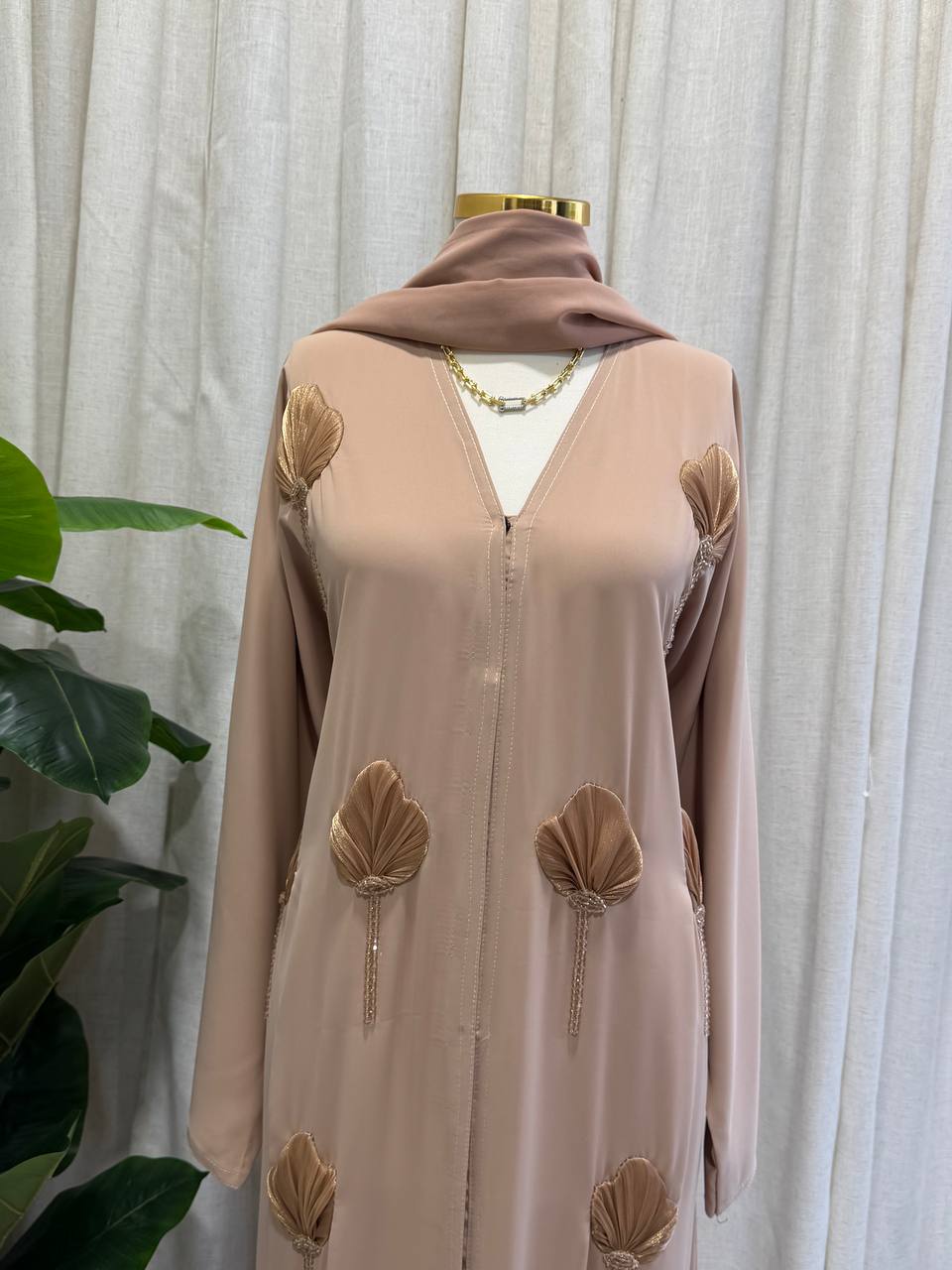 Maya Shell Embroidered Abaya