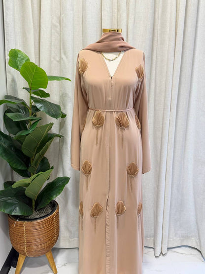 Maya Shell Embroidered Abaya