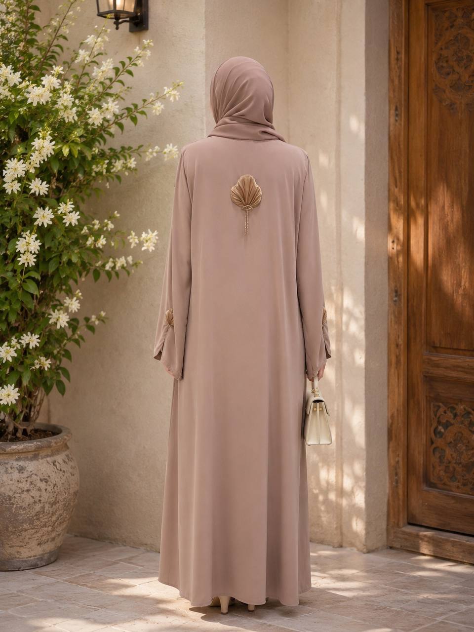 Maya Shell Embroidered Abaya