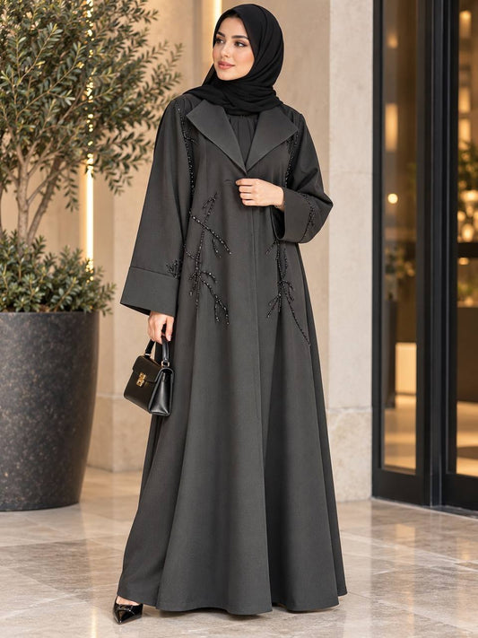 Beaded Blazer Abaya