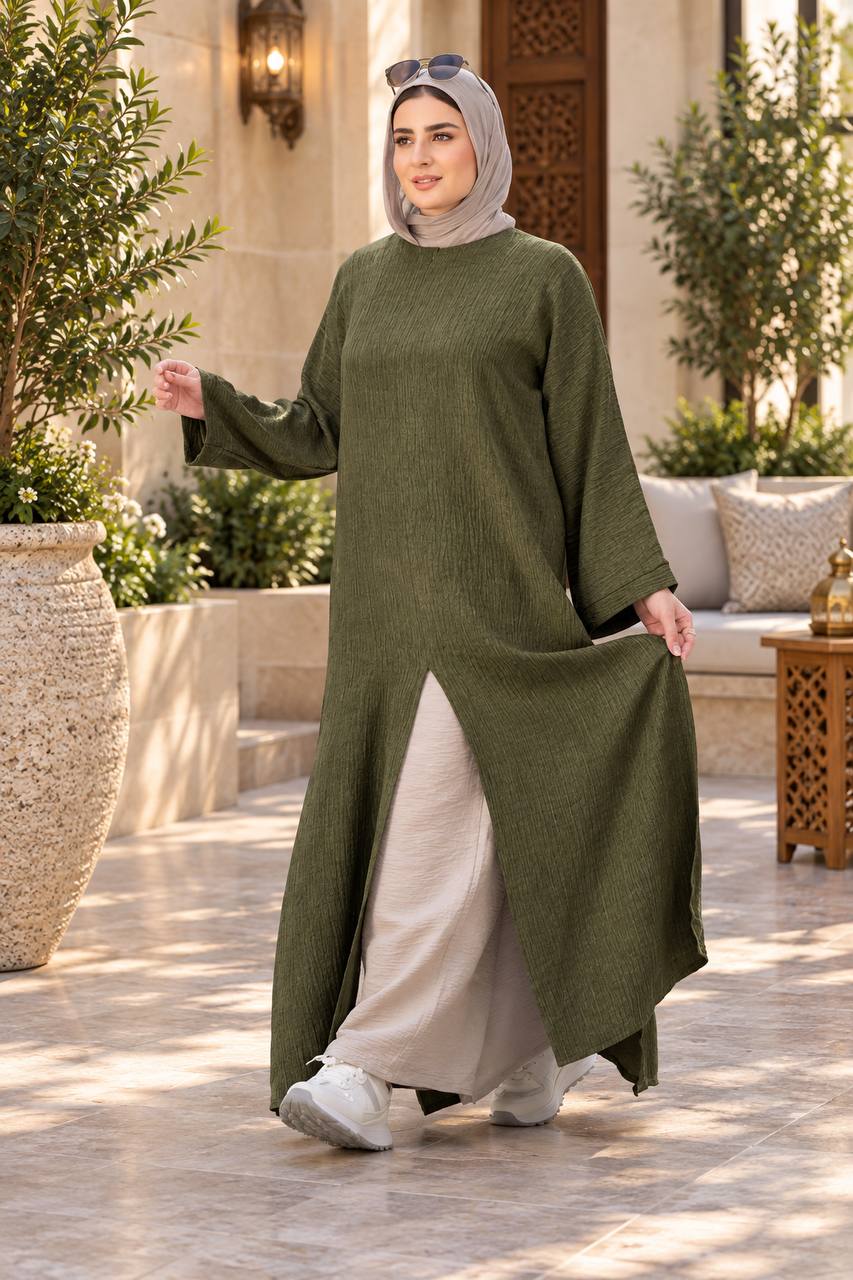 Long Linen Two-Piece Set
