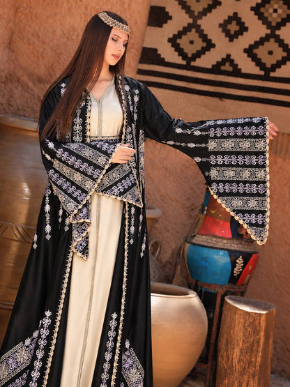 Diana Embroidered Crochet Kaftan