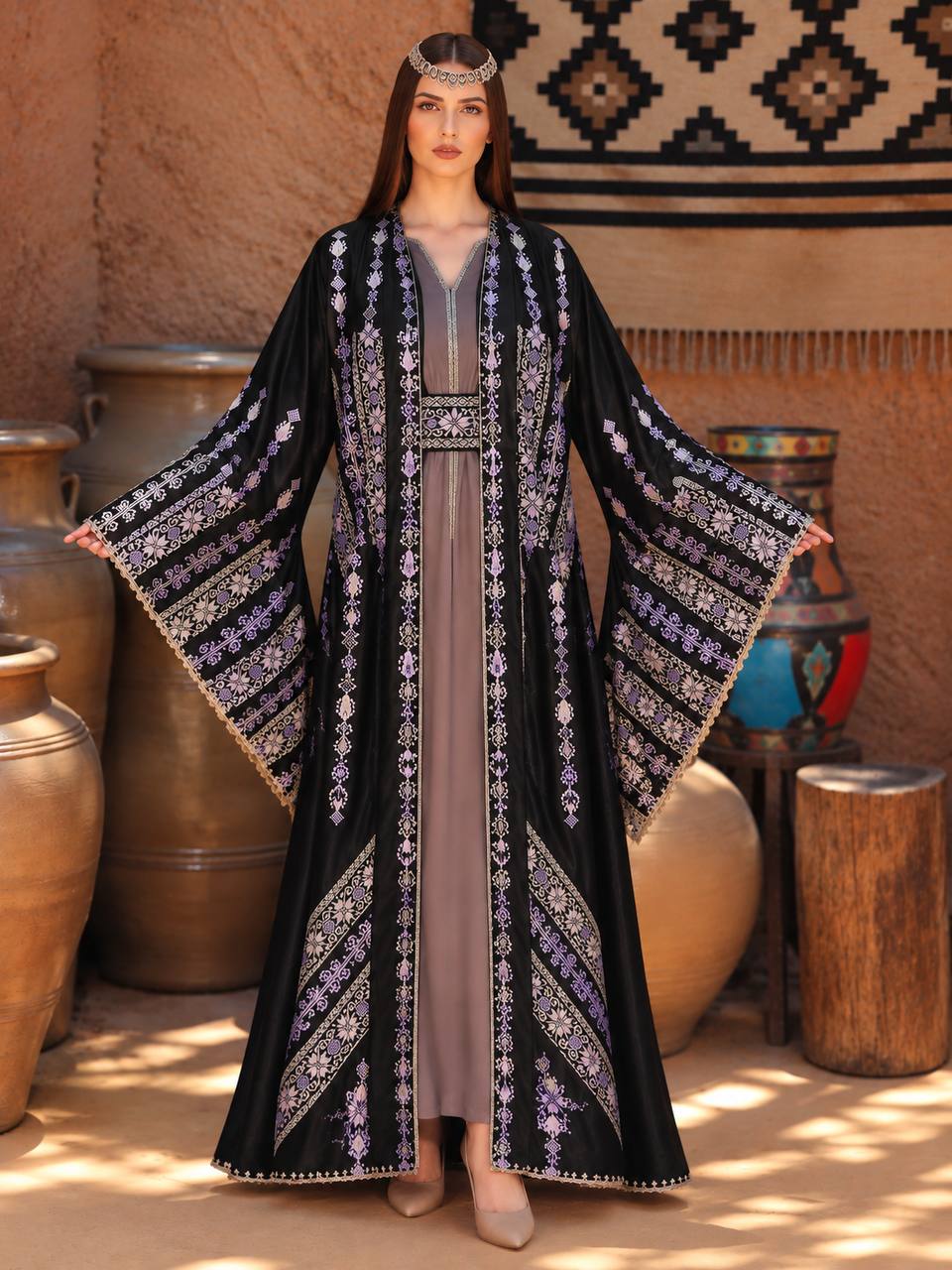 Diana Embroidered Crochet Kaftan