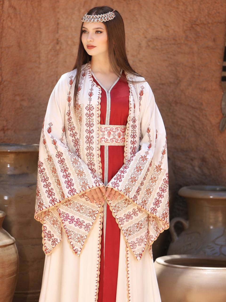 Diana Embroidered Crochet Kaftan