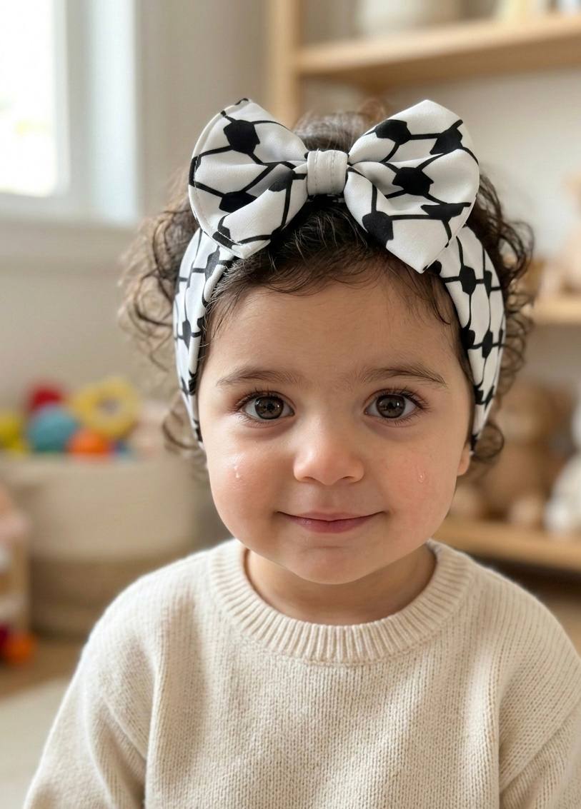 Girls’ Keffiyeh Bow Headband