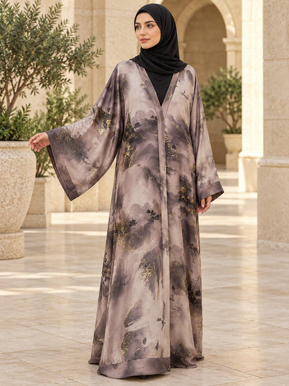 Raghad – Dubai Jacquard Abaya with Hijab