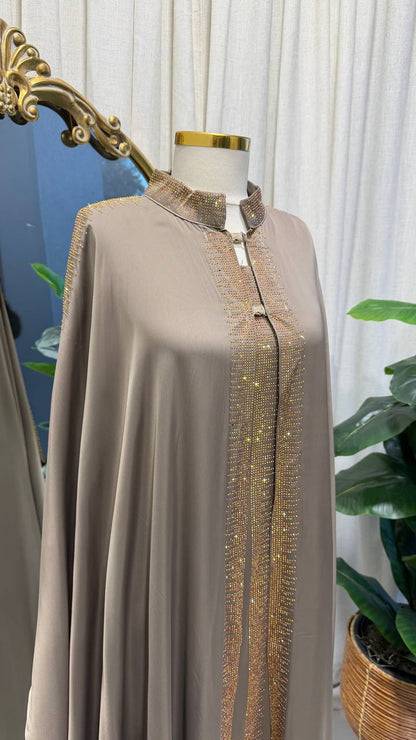 Sadeem – Two-Piece Embellished Cape Abaya Set