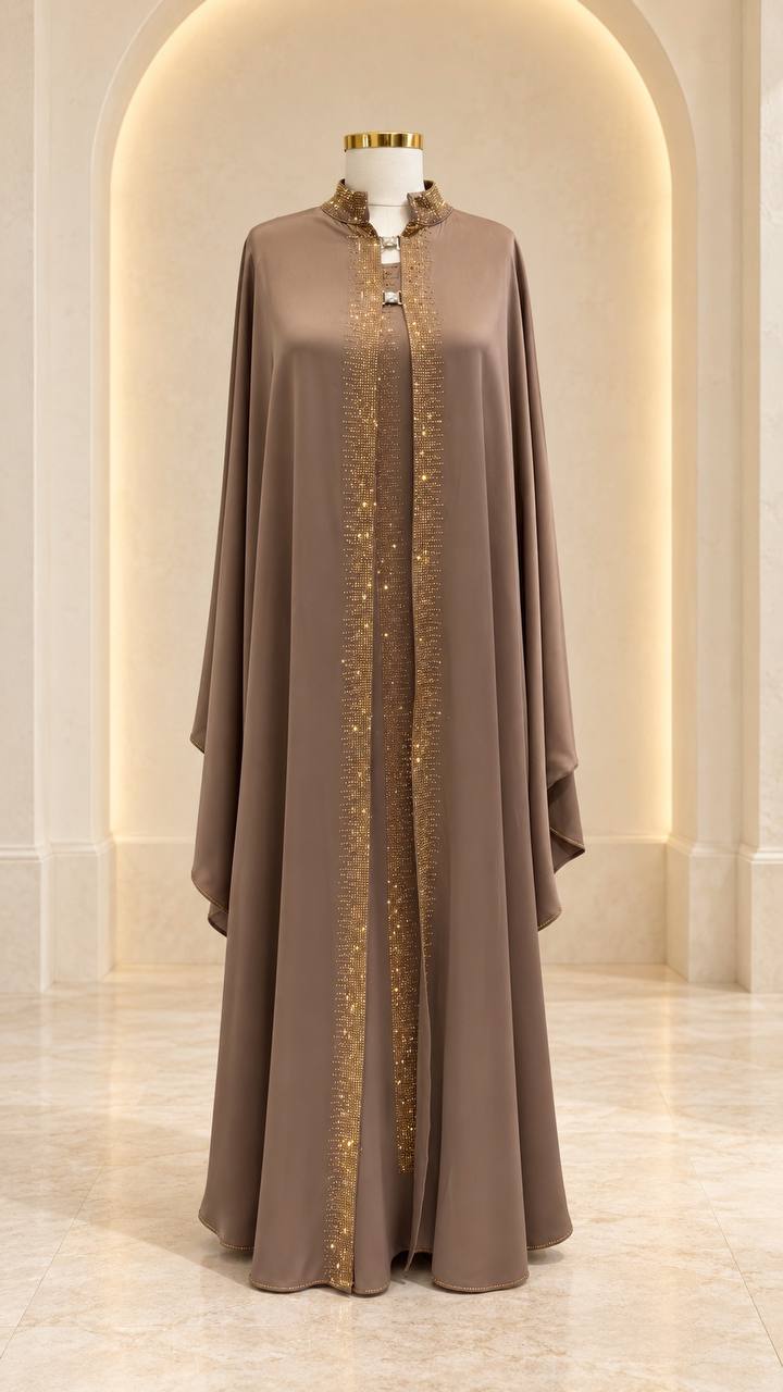 Sadeem – Two-Piece Embellished Cape Abaya Set