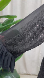 Noir Cascade Abaya