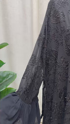 Noir Cascade Abaya