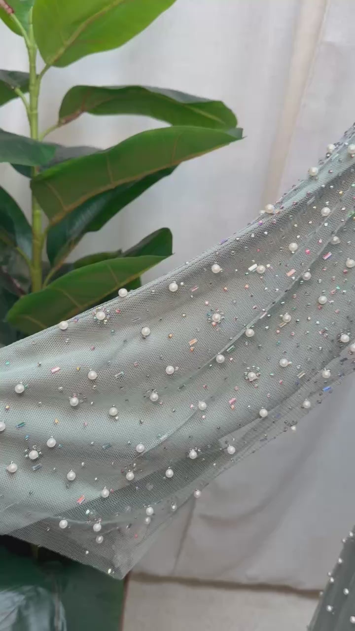 Pearl Veil Abaya Set