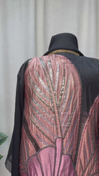 Noir Bloom Open Abaya