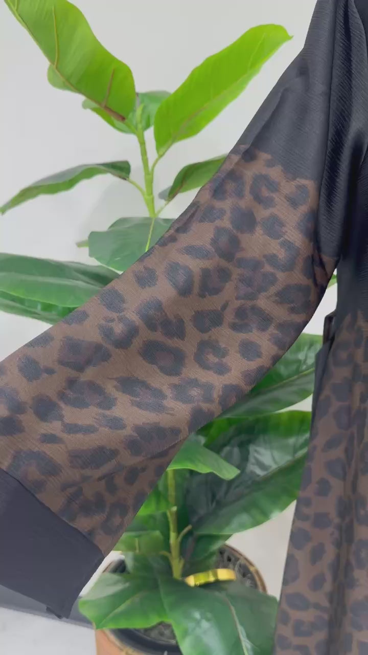 Wild Noir Abaya Set