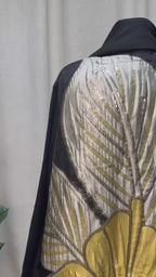 Noir Bloom Open Abaya