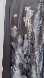 Noir Bloom Open Abaya