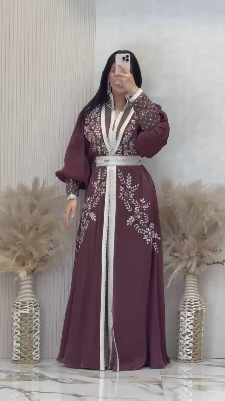 Noura Handcrafted Organza Kaftan