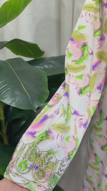 Dubai Bloom Embroidered Mukhawar