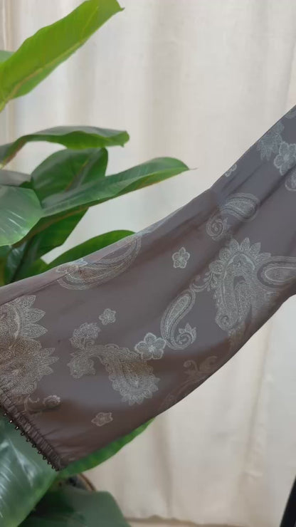 Salma Abaya – Korean Nada Print Fabric